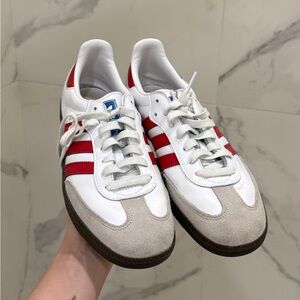 Adidas Samba - women's 9 red and white